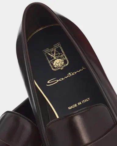 Santoni Men's Arco Leather Loafers | Thumbnail 4