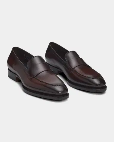 Santoni Men's Arco Leather Loafers | Thumbnail 6