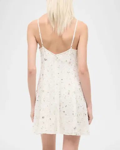 STAUD Emily Embellished Tulle Mini Dress | Thumbnail 3