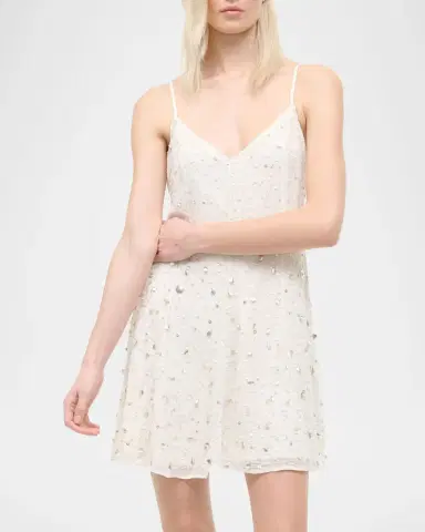 STAUD Emily Embellished Tulle Mini Dress | Thumbnail 4