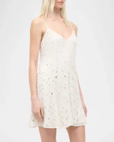 STAUD Emily Embellished Tulle Mini Dress | Thumbnail 6