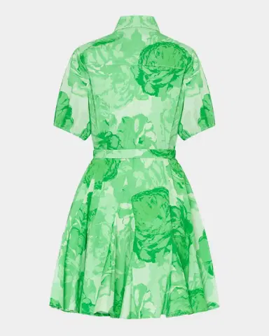 Milly Juni Pleated Floral-Print Poplin Mini Dress | Thumbnail 3