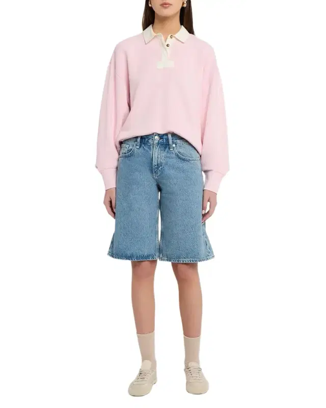 Vintage Terry Oversized Polo Sweatshirt