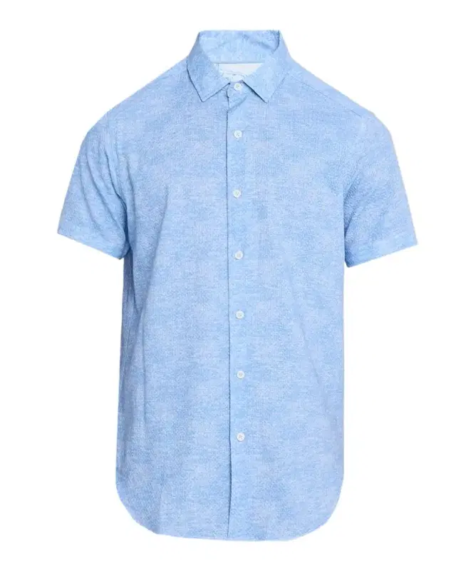Men's Reid Tonal Cotton Short-Sleeve Shirt