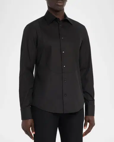 Burberry Men's Slim Fit Cotton Tuxedo Shirt | Thumbnail 4