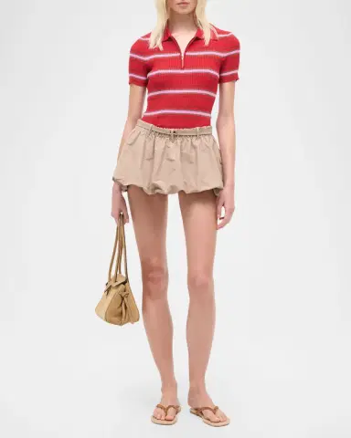 Staud Ren Striped Polo Top | Thumbnail 2 Staud Ren Striped Polo Top | Thumbnail 2