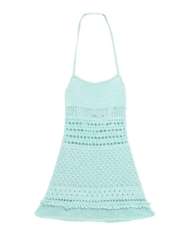 Saffy Crochet Halter Mini Dress
