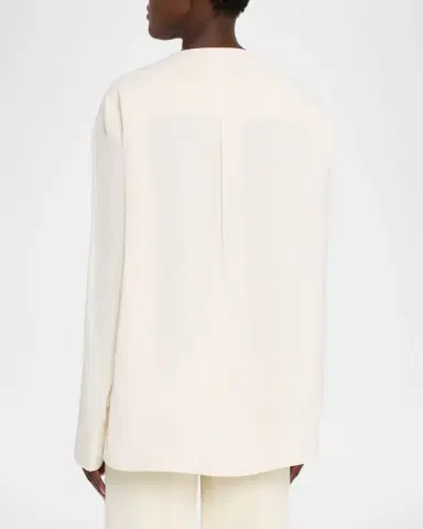 Toteme V-Neck Slit-Sleeve Blouse | Thumbnail 3