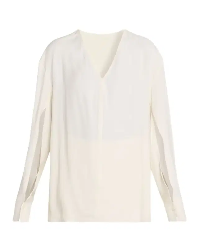 V-Neck Slit-Sleeve Blouse