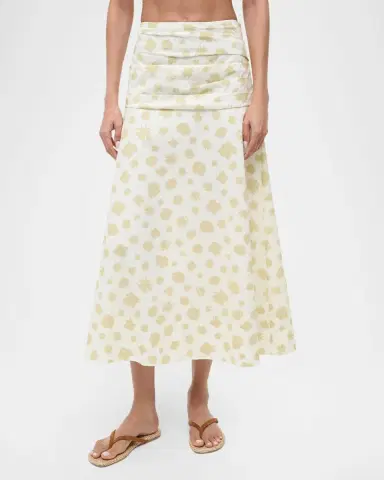 STAUD Sol Ditsy Floral Midi Skirt | Thumbnail 4 STAUD Sol Ditsy Floral Midi Skirt | Thumbnail 4