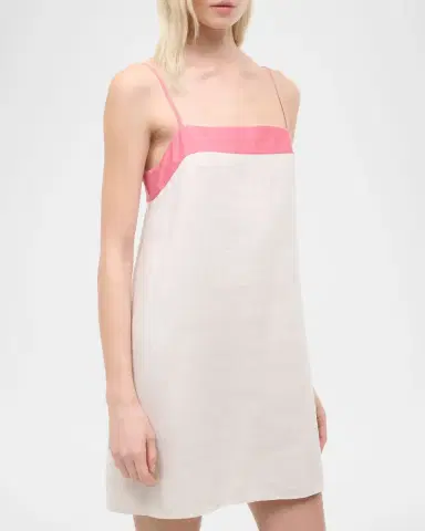 STAUD Laura Linen Mini Dress | Thumbnail 4 STAUD Laura Linen Mini Dress | Thumbnail 4