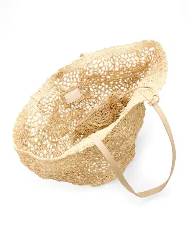 BTB Los Angeles Lacera Woven Raffia Tote Bag | Thumbnail 4 BTB Los Angeles Lacera Woven Raffia Tote Bag | Thumbnail 4