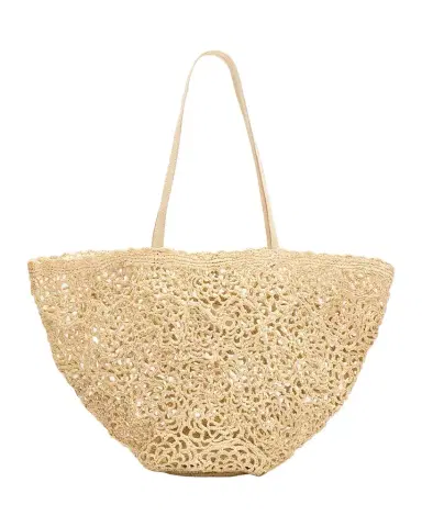 BTB Los Angeles Lacera Woven Raffia Tote Bag | Thumbnail 1 BTB Los Angeles Lacera Woven Raffia Tote Bag | Thumbnail 1