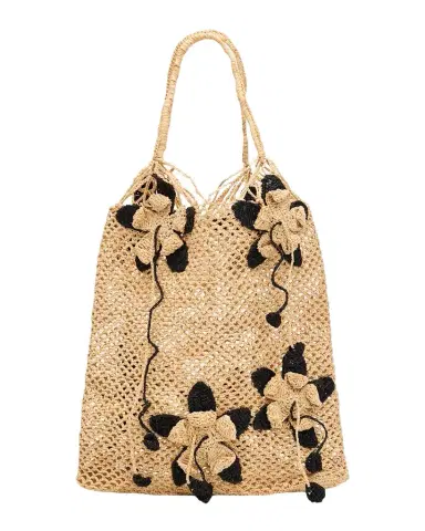 BTB Los Angeles Blaine Raffia Floral Appliqué Tote Bag | Thumbnail 1 BTB Los Angeles Blaine Raffia Floral Appliqué Tote Bag | Thumbnail 1