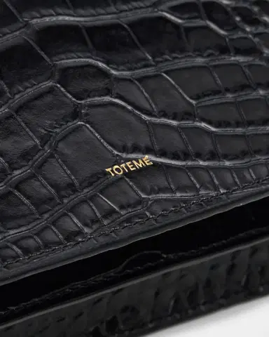 Toteme Croc-Embossed Leather Clutch Bag | Thumbnail 5