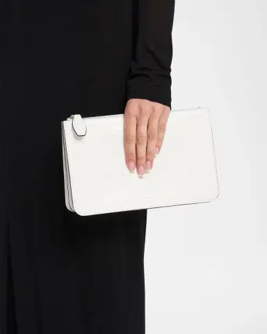Toteme Croc-Embossed Leather Clutch Bag | Thumbnail 6