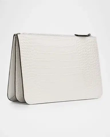 Toteme Croc-Embossed Leather Clutch Bag | Thumbnail 7