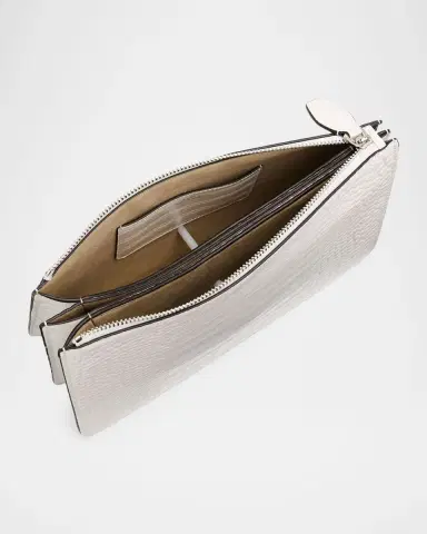 Toteme Croc-Embossed Leather Clutch Bag | Thumbnail 8