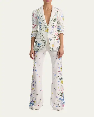ALICE + OLIVIA Breann Long Fitted Blazer | Thumbnail 2 ALICE + OLIVIA Breann Long Fitted Blazer | Thumbnail 2