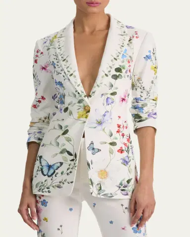 ALICE + OLIVIA Breann Long Fitted Blazer | Thumbnail 4 ALICE + OLIVIA Breann Long Fitted Blazer | Thumbnail 4