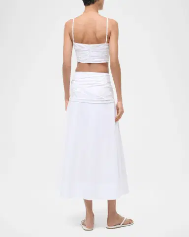 STAUD Sol Ruched Midi Skirt | Thumbnail 4 STAUD Sol Ruched Midi Skirt | Thumbnail 4