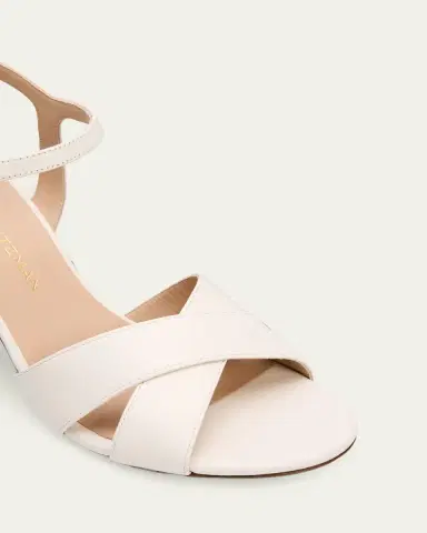Stuart Weitzman 85mm Alyssa Leather Block-Heel Sandals | Thumbnail 5