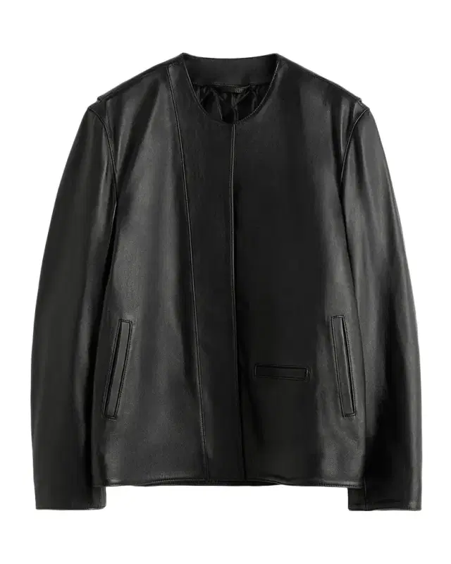 Minimal Leather Biker Jacket