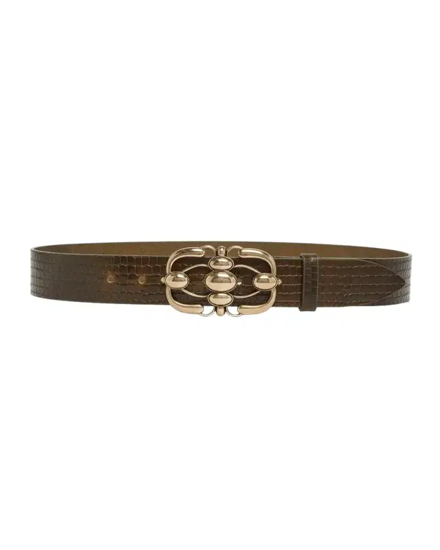 Isabel Marant Mirko Croc-Embossed Leather Belt