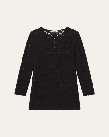 Frame The Crochet Keyhole Mini Dress | Thumbnail 5 Frame The Crochet Keyhole Mini Dress | Thumbnail 5