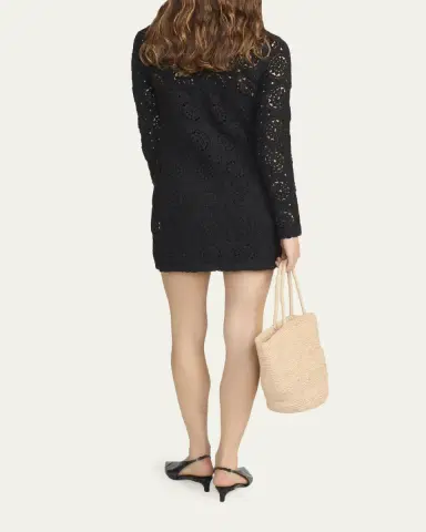 Frame The Crochet Keyhole Mini Dress | Thumbnail 7 Frame The Crochet Keyhole Mini Dress | Thumbnail 7