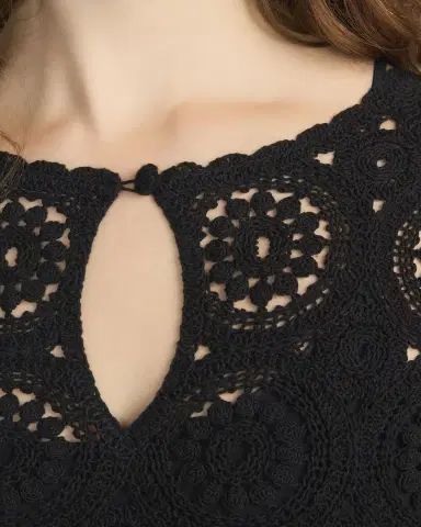Frame The Crochet Keyhole Mini Dress | Thumbnail 9 Frame The Crochet Keyhole Mini Dress | Thumbnail 9