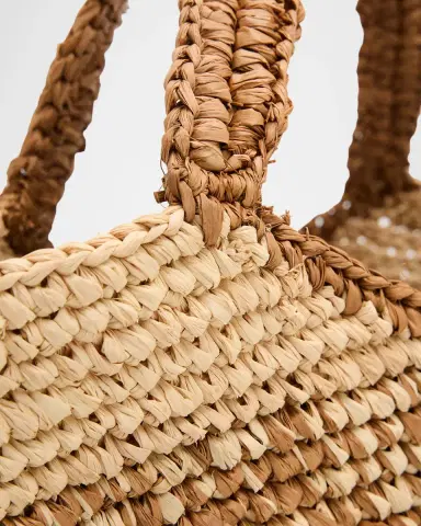BTB Los Angeles Bronson Mini Raffia Tote Bag | Thumbnail 6