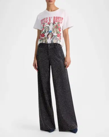 ALICE + OLIVIA Amazing Low-Rise Embellished Jeans | Thumbnail 2 ALICE + OLIVIA Amazing Low-Rise Embellished Jeans | Thumbnail 2