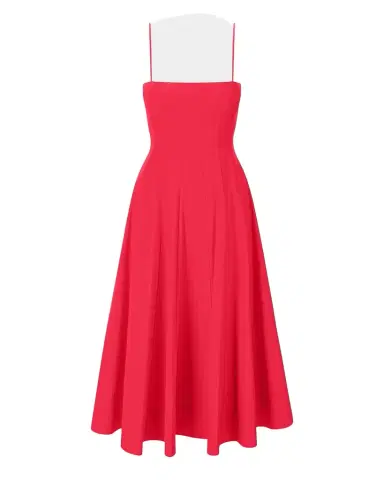 STAUD Wylie Paneled Poplin Midi Dress | Thumbnail 1 STAUD Wylie Paneled Poplin Midi Dress | Thumbnail 1