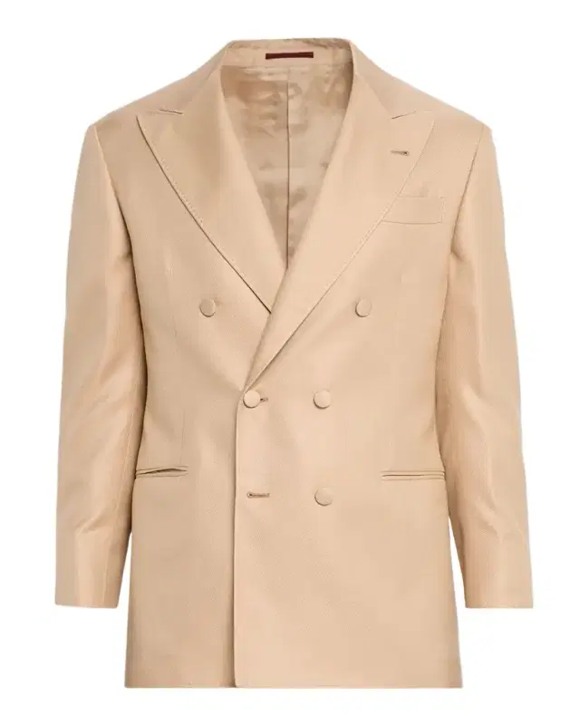 Men 's Double-Breasted Silk Sport Coat