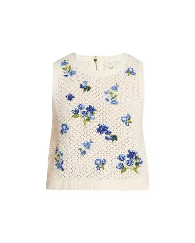 Amity Embroidered Crochet Tank Top