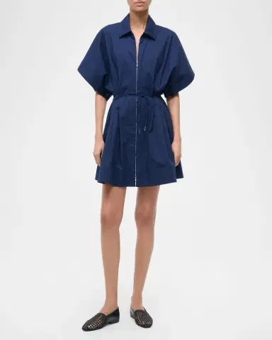 Staud Cori Zip-Front Mini Dress | Thumbnail 2