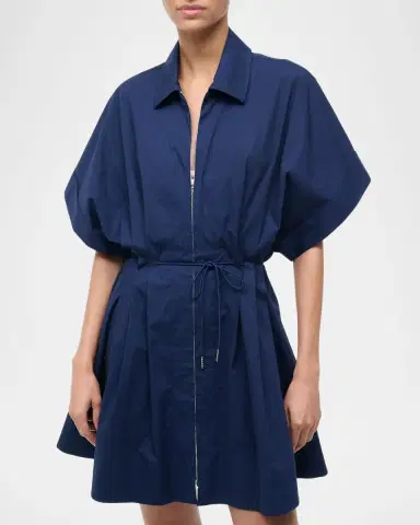 Staud Cori Zip-Front Mini Dress | Thumbnail 4