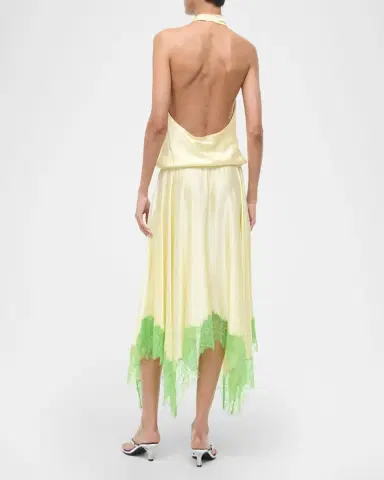 STAUD Elira Cowl-Neck Silk Dress | Thumbnail 3 STAUD Elira Cowl-Neck Silk Dress | Thumbnail 3