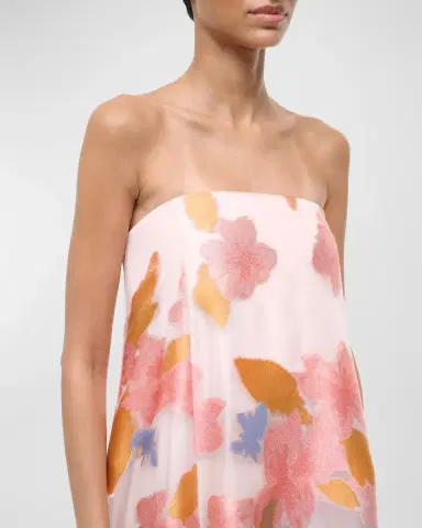 Staud Allyson Floral Jacquard Organza Dress | Thumbnail 5 Staud Allyson Floral Jacquard Organza Dress | Thumbnail 5
