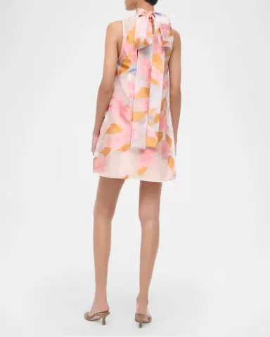 Staud Albee Floral Tie-Neck Mini Dress | Thumbnail 3 Staud Albee Floral Tie-Neck Mini Dress | Thumbnail 3