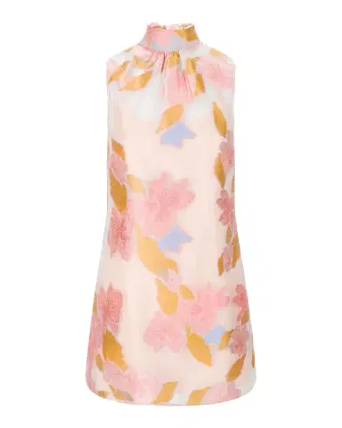 Staud Albee Floral Tie-Neck Mini Dress | Thumbnail 1 Staud Albee Floral Tie-Neck Mini Dress | Thumbnail 1