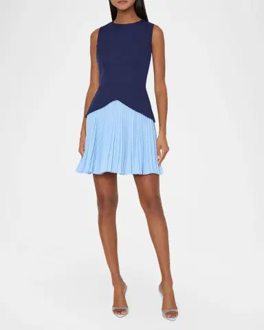 Milly Haddy Cady & Pleated Chiffon Mini Dress | Thumbnail 2 Milly Haddy Cady & Pleated Chiffon Mini Dress | Thumbnail 2