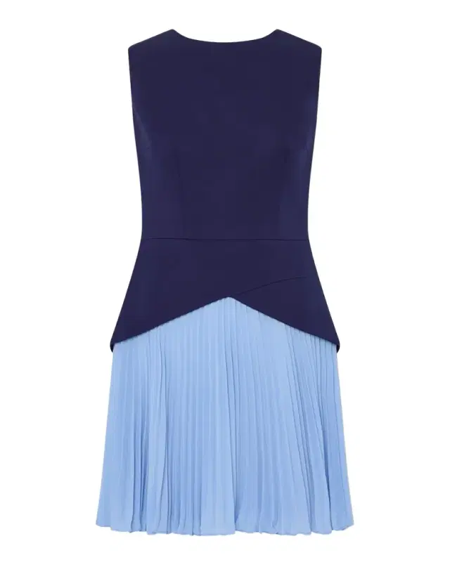 Haddy Cady & Pleated Chiffon Mini Dress