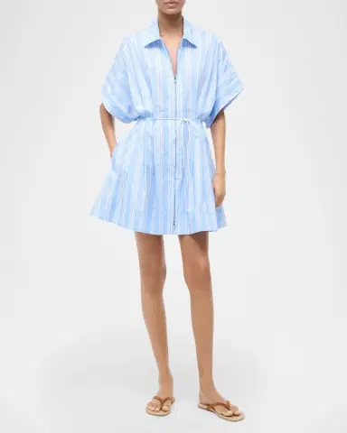STAUD Cori Striped Cotton Mini Dress | Thumbnail 2 STAUD Cori Striped Cotton Mini Dress | Thumbnail 2
