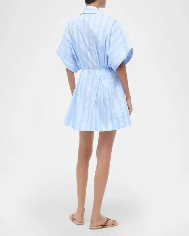 STAUD Cori Striped Cotton Mini Dress | Thumbnail 3 STAUD Cori Striped Cotton Mini Dress | Thumbnail 3