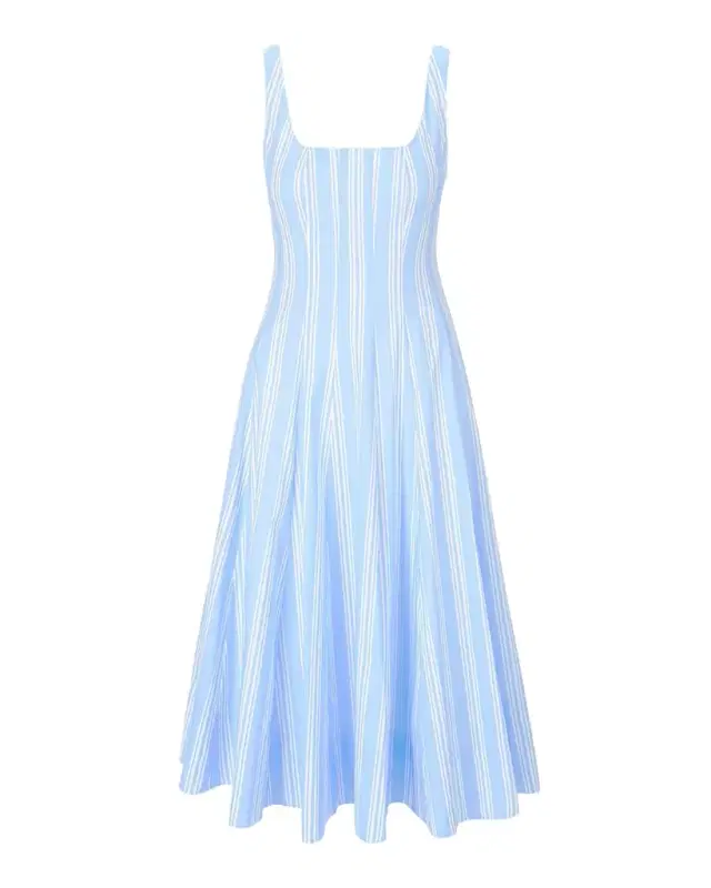 Wells Striped Poplin Midi Dress
