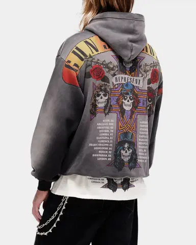 Represent x Guns N' Roses Men's Tour Hoodie | Thumbnail 3 Represent x Guns N' Roses Men's Tour Hoodie | Thumbnail 3