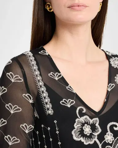 Johnny Was Wynona Patchwork Embroidered Midi Dress | Thumbnail 5