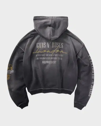 Represent x Guns N' Roses Men's Cross Zip Through Hoodie | Thumbnail 6